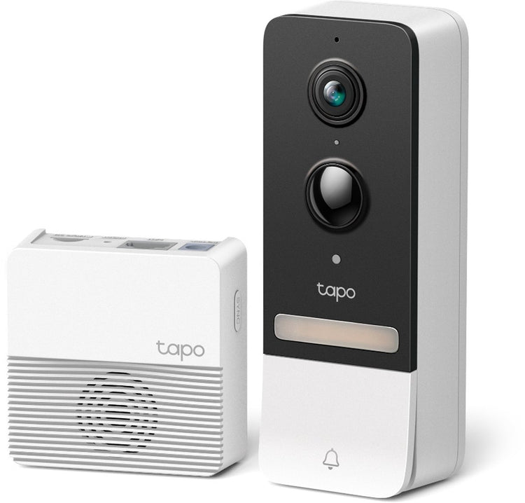 Sonnette vidéo sans fil tp-link tapo d230s1 sur batterie - vidéo 2k 5mp - hub inclus - sans abonnement - sonnette intelligente