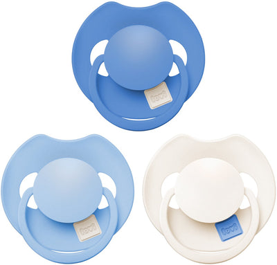 Difrax lovi sucette dynamique - prime - 0 à 6 mois - bleu - 3 pièces