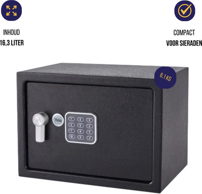 Yale - coffre-fort électronique avec alarme - moyen - protection standard