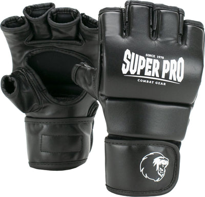Super pro combat gear brawler mma gants noir blanc extra petit