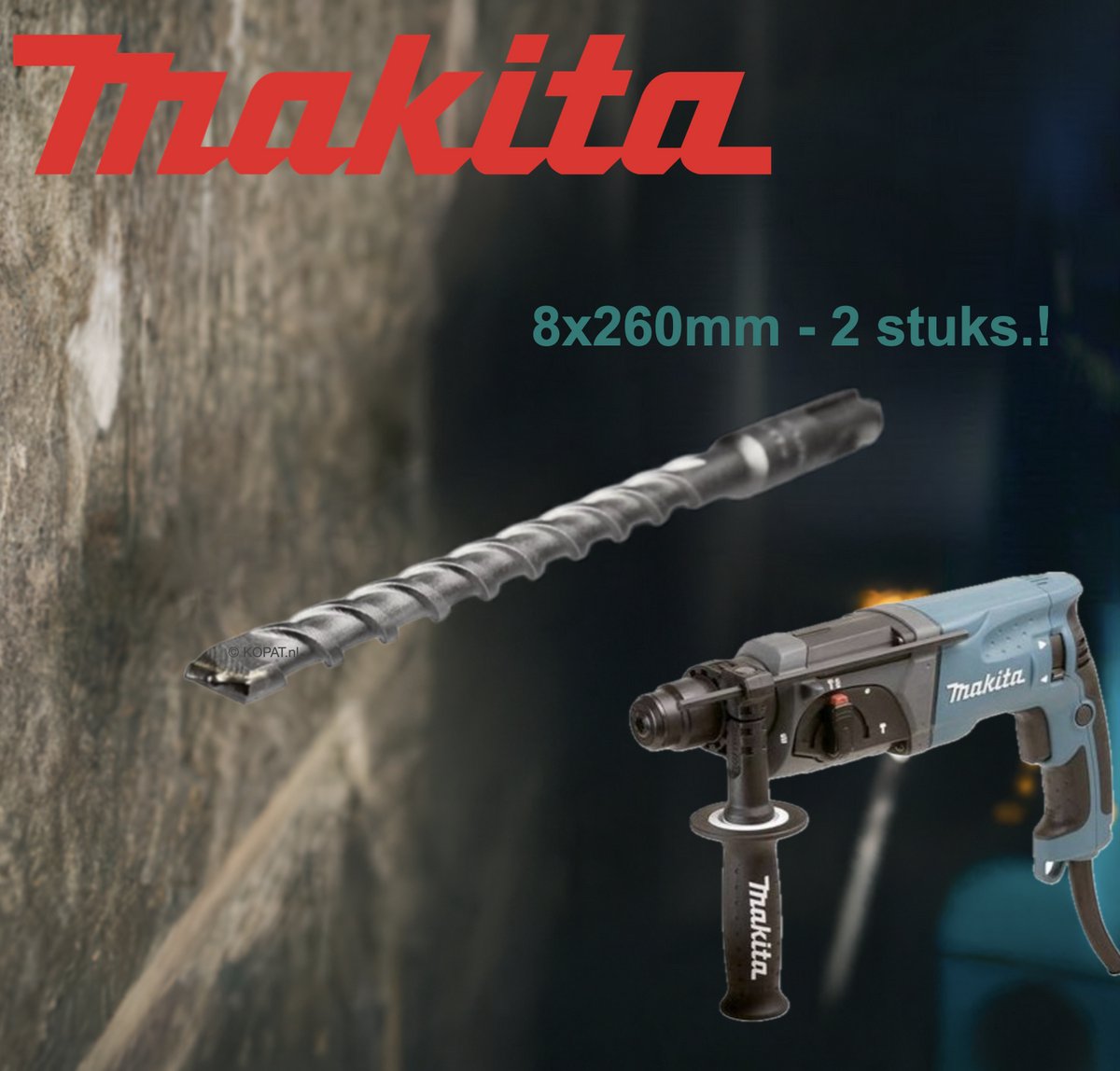 Accessoires Makita pbs: sds-plus 8x260mm - b-55968
