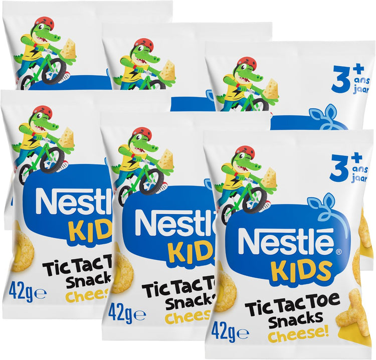 Nestlé Kids Tic Tac Toe Snacks Cheese - Snack pour tout-petits - 3 ans et plus - 6 x 42 g