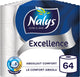 Papier toilette Nalys excellence - 64 rouleaux - feuilles maxi (5 couches) - pack économique - emballage papier