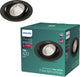 Philips LED Spot encastrable Philips Pomeron - interrupteur de scène - 7w - lumière blanc chaud - noir