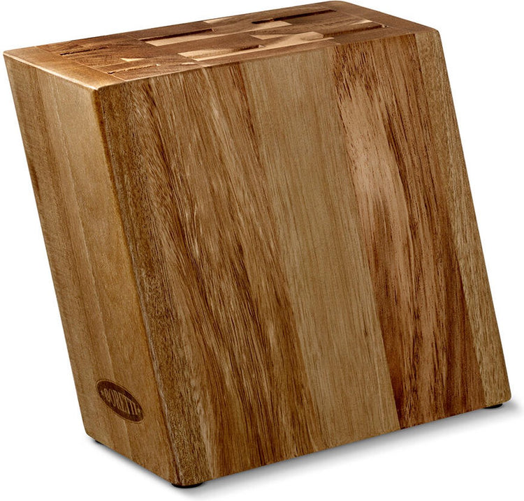 Bloc à couteaux Boretti - en bois d'acacia - un bloc à couteaux élégant et stylé, car ces couteaux méritent un podium.