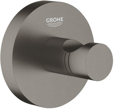 Crochet de démarrage Grohe - montage mural - vis ou colle - métal - graphite dur brossé