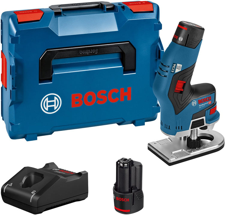 Bosch professional - Fraiseuse de chants sur batterie GKF 12V-8 2x 3,0 Ah + chargeur Gal 1230 CV