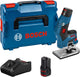 Bosch professional - Fraiseuse de chants sur batterie GKF 12V-8 2x 3,0 Ah + chargeur Gal 1230 CV