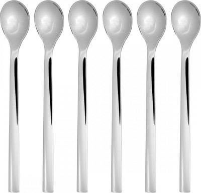 Wmf nuova - cuillères à latte macchiato - 6 pièces - 19 cm - acier inoxydable - va au lave-vaisselle