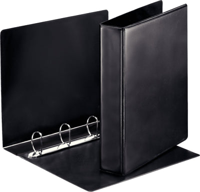 Classeur à anneaux A4 Esselte essentials panorama - avec 2 pochettes - largeur de dos de 62 mm - capacité de 380 feuilles - noir