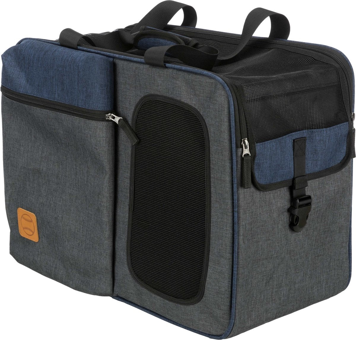 Trixie sac à dos pour chien tara - gris bleu - jusqu'à 7 kg - 25 x 38 x 50 cm