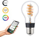 Lampe LED intelligente Eglo connect.z - e27 - ø 6 cm - transparente - lumière RVB réglable - 3000k - dimmable - zigbee