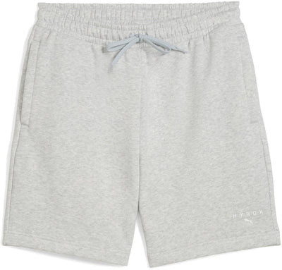 Puma short de sport unisexe x hyrox short de survêtement 527160 gris clair chiné-l