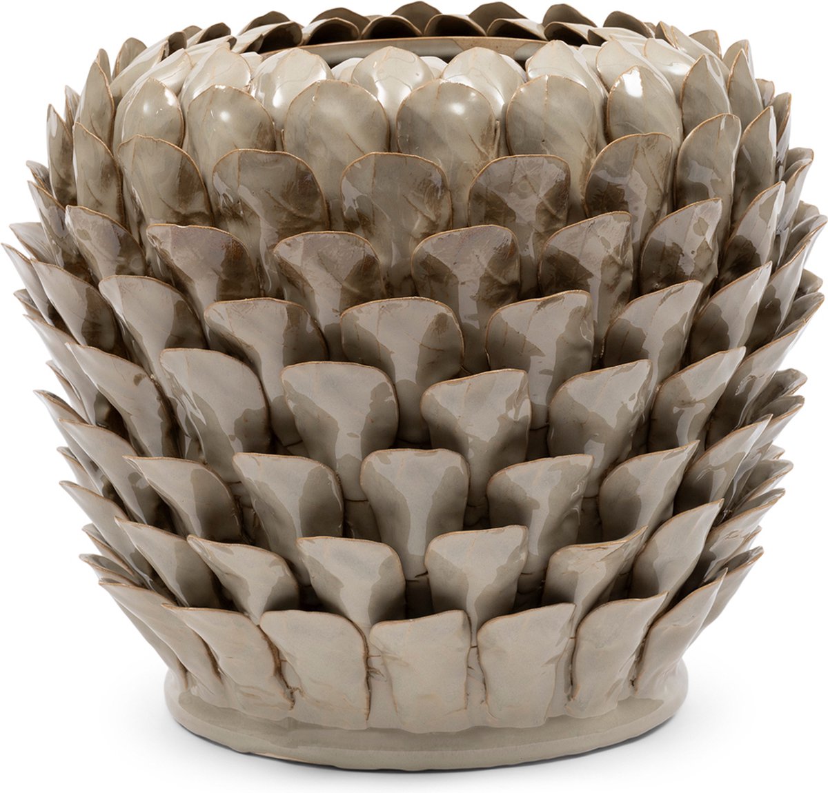 Vase Riviera maison vert - vase fleur d'artichaut - céramique - (øxh) 39x35
