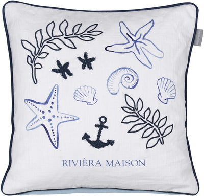 Riviera maison rivièra maison coussin décoratif - 45 x 45 cm - bleu