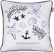 Riviera maison rivièra maison coussin décoratif - 45 x 45 cm - bleu