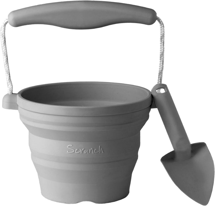 Seau à jouets Scrunch - gris - pliable - recyclable