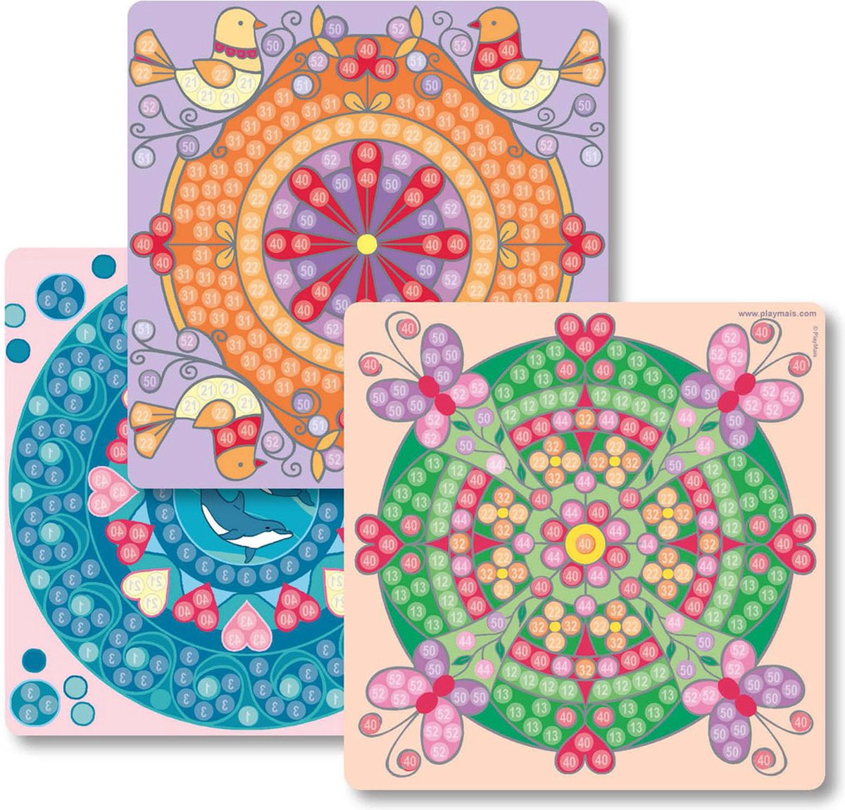 Les cartes Playmais mosaic décorent le mandala à la mode