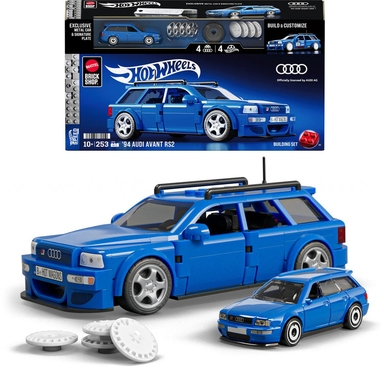 Mattel Brick Shop Hot Wheels Speed Series - '94 Audi Avant RS2 - Jouets de construction - 252 pièces