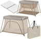 Lionelo Alice - Lit bébé, parc et lit de voyage 3 en 1 - lit de camping - matelas avec mousse T25 - 2 positions en hauteur - léger (5,5 kg) - pliable compact - fermeture éclair - sac de transport inclus - housse amovible et lavable