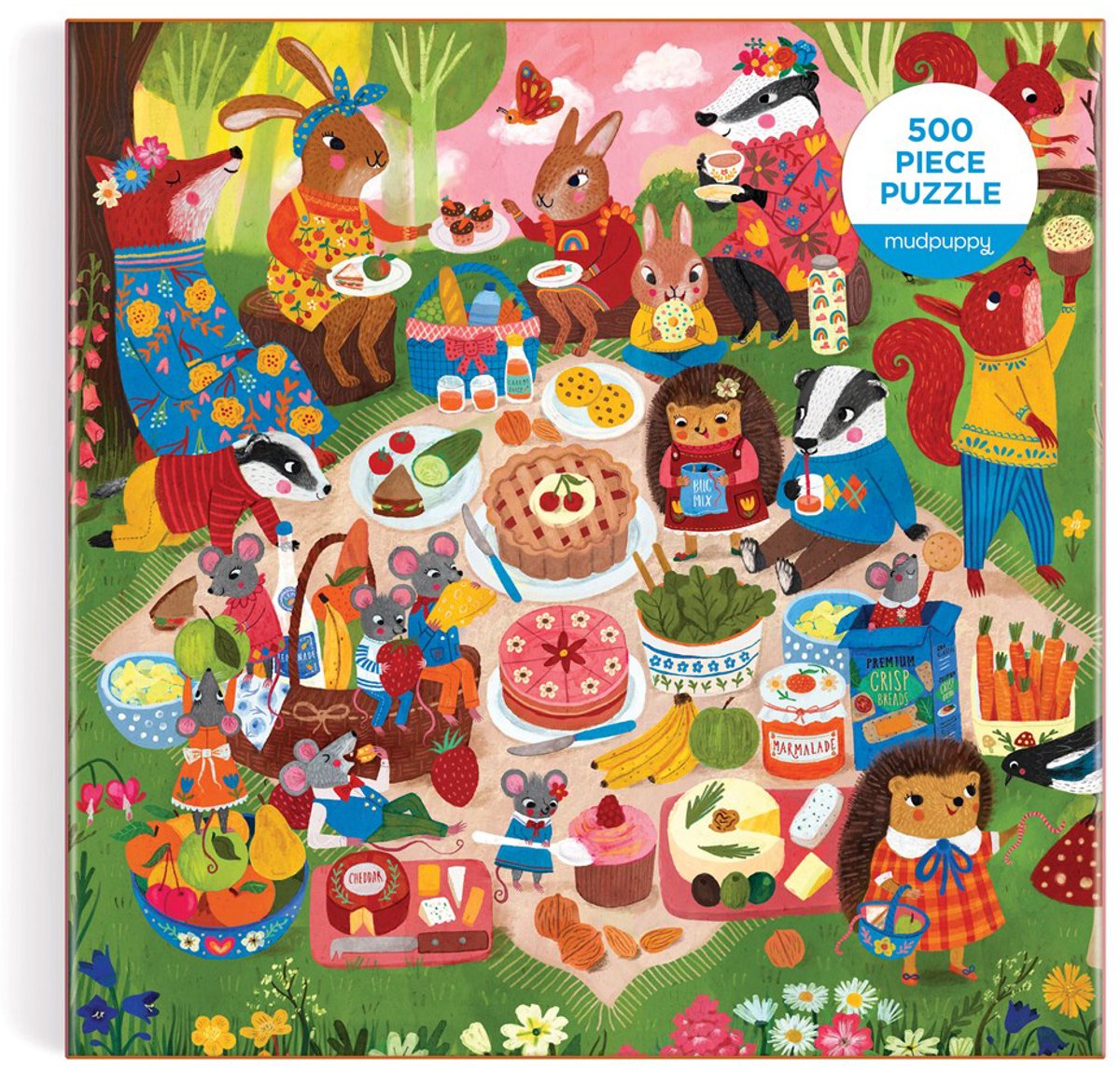 Puzzle Mudpuppy - pique-nique en forêt - 52 pièces - 500 pièces - 8 ans