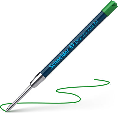 Schneider writing instruments recharge pour stylo à bille schneider - express 735 - plume m - vert - s-7364