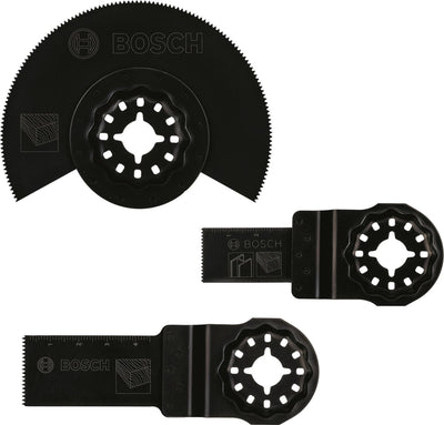 Bosch accessoires kit de démarrage 3 pièces bois et métal pour multi-outils - 2607017323