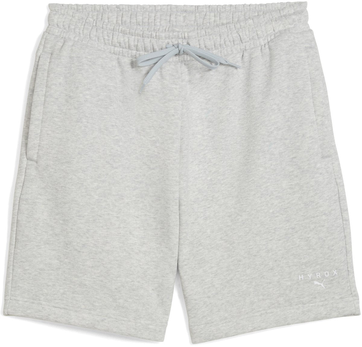 Puma short de sport unisexe x hyrox short de survêtement 527160 gris clair chiné-s