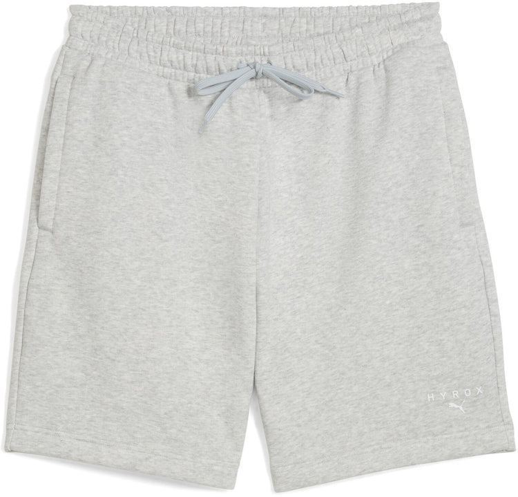 Puma short de sport unisexe x hyrox short de survêtement 527160 gris clair chiné-s