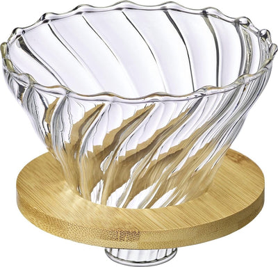 Filtre à café en verre Westmark Brasilia - filtre de haute qualité pour café filtré à la main avec la méthode de versage - verre, bambou, sans BPA