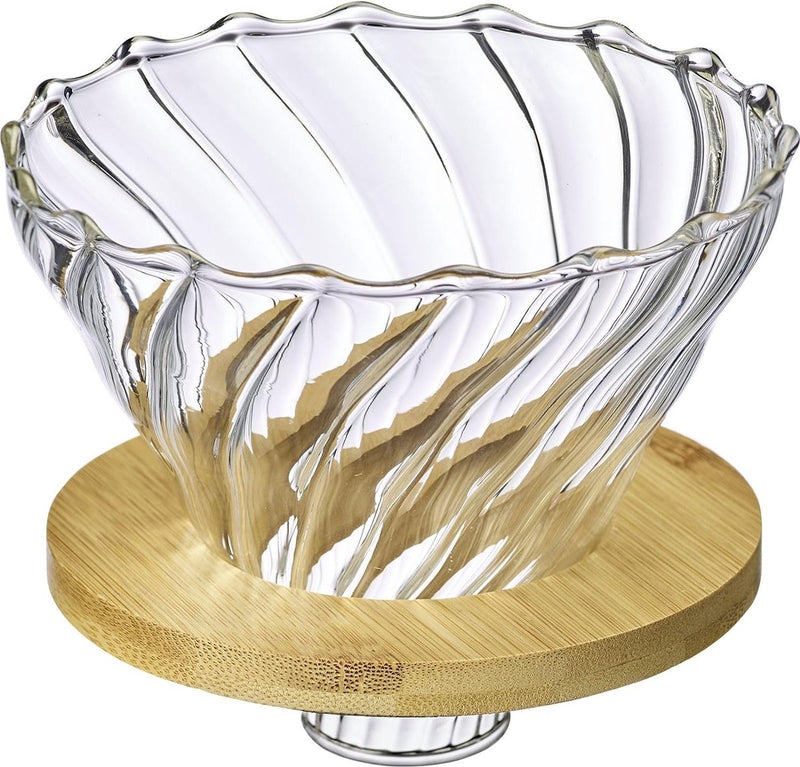 Filtre à café en verre Westmark Brasilia - filtre de haute qualité pour café filtré à la main avec la méthode de versage - verre, bambou, sans BPA