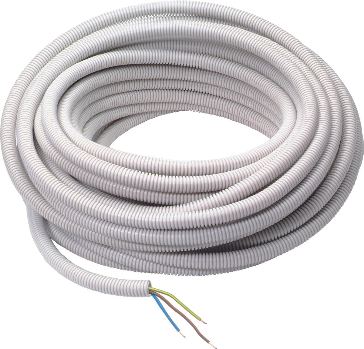 Profil flexible tube pré-câblé 16mm - 3x2,5mm² - 25 mètres