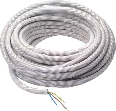 Profil flexible tube pré-câblé 16mm - 3x2,5mm² - 25 mètres