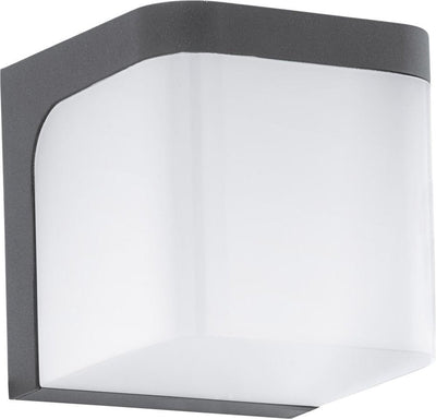 Eglo jorba - éclairage extérieur - ip44 - applique - 1 lumière - anthracite - blanc