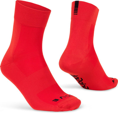 Gripgrab - chaussettes de cyclisme d'été légères SL performance 1 paire de chaussettes de cyclisme coolmax coupe régulière - rouge - unisexe - taille S (38-41)