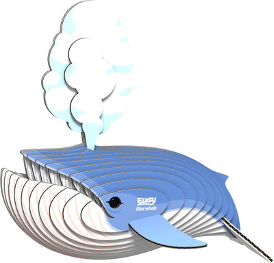 Puzzle 3D Eugy - baleine bleue - animaux marins - durable - collectionnez-les tous - 6 ans