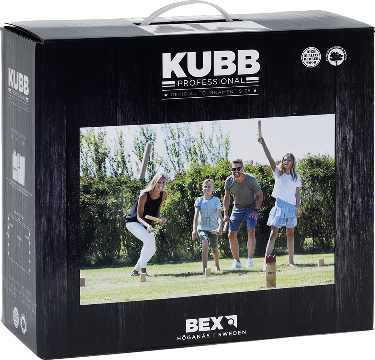 Kubb Pro Rubberhout avec Red King