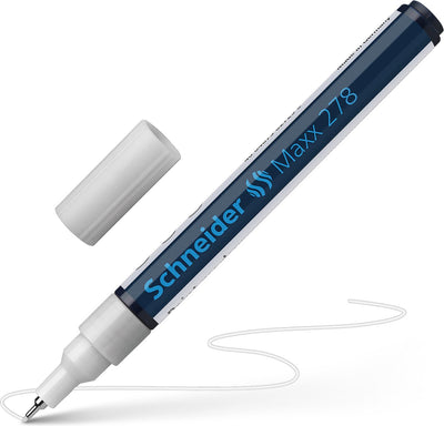 Instruments d'écriture Schneider marqueur peinture Schneider - maxx 278 - largeur de trait 0,8 mm - blanc - stylo peinture - s-127849