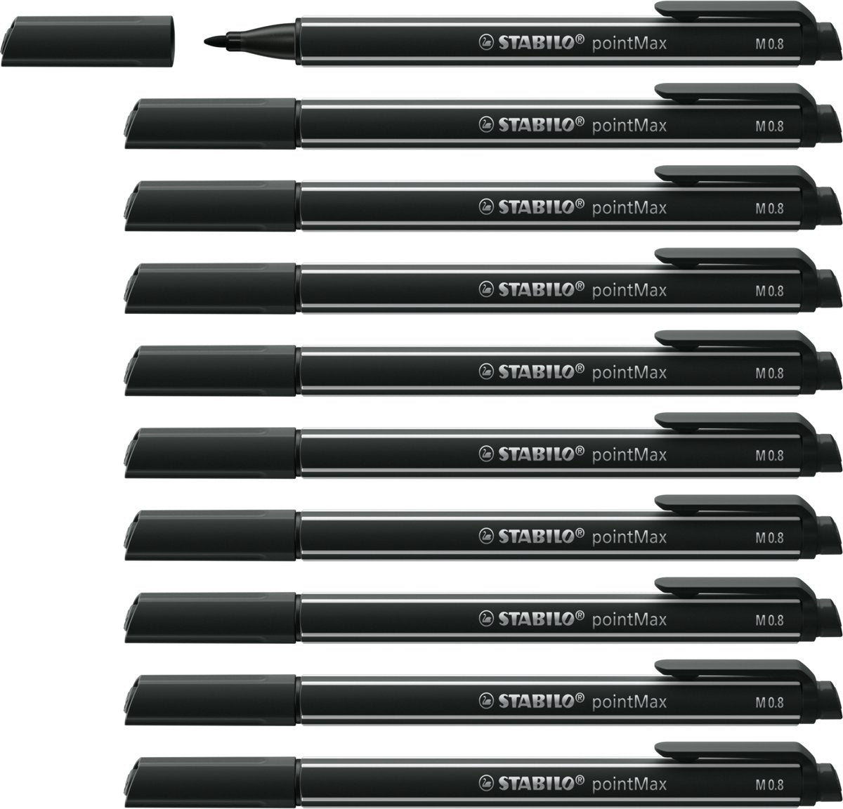Stabilo Pointmax Hardtip Fineliner Black (488 46)
