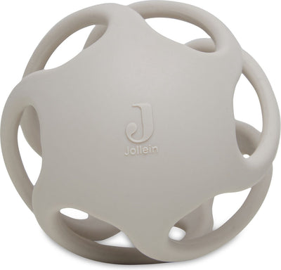 Jollein - anneau de dentition boule en silicone ø 9,5cm - anneaux de dentition bébé - nougat