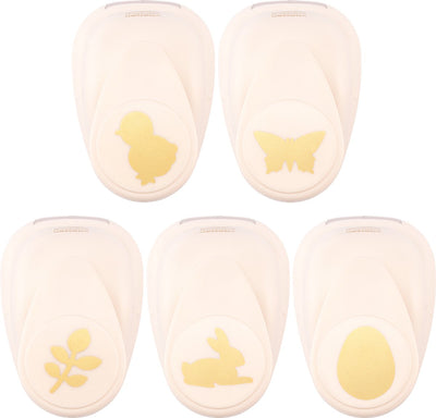 Vaessen creative punch set - figure punch - Pâques - 5 pcs. - 1,5 à 2,5 cm