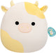 Squishmallows Jazwares - grande peluche (corps - vache tachetée de jaune) - peluche 40cm