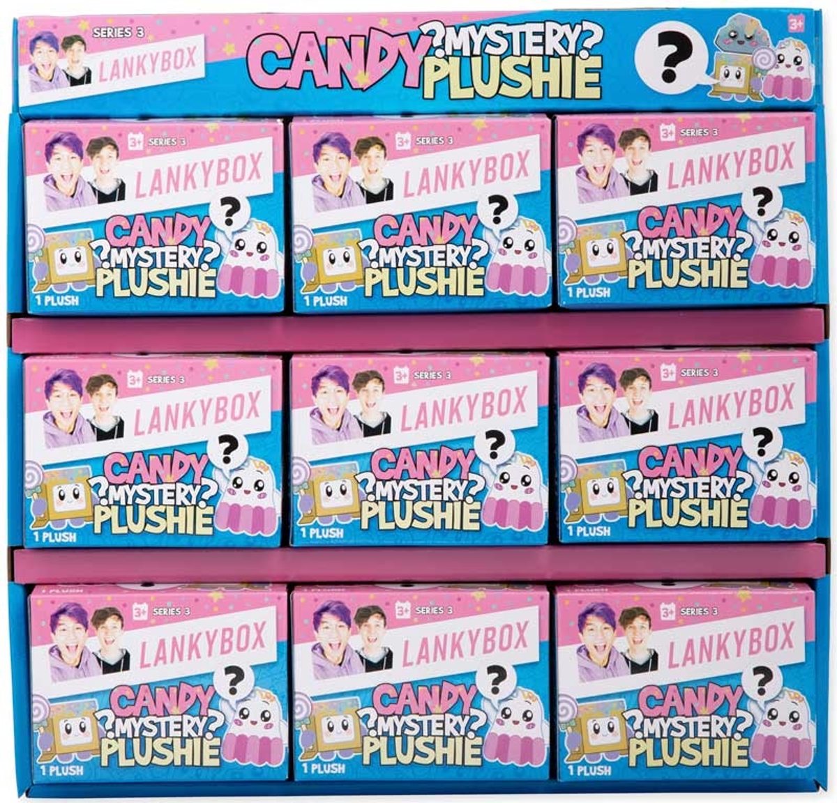 Lankybox peluche mini peluches mystère multicolore.