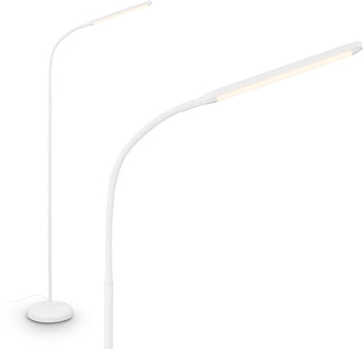B.k.licht briloner mura – Lampadaire LED – dimmable – 6w – 600lm – commande tactile – orientable – blanc – lampe de lecture moderne