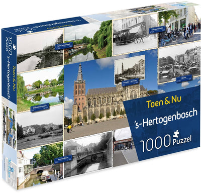 Puzzle Tucker's Fun Factory Then Now - S-Hertogenbosch (par le photographe Robert Mulder) - 1000 pièces - Puzzles