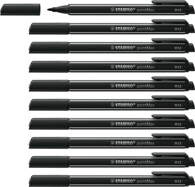 Stabilo Pointmax Hardtip Fineliner Black (488 46)