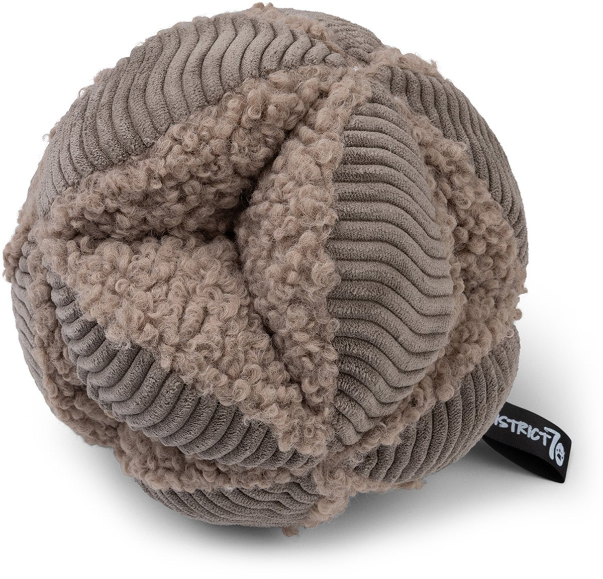 District 70 Bobby – balle renifleur pour chiens | stimule le comportement de recherche, défi mental – taupe – grand ø19 cm