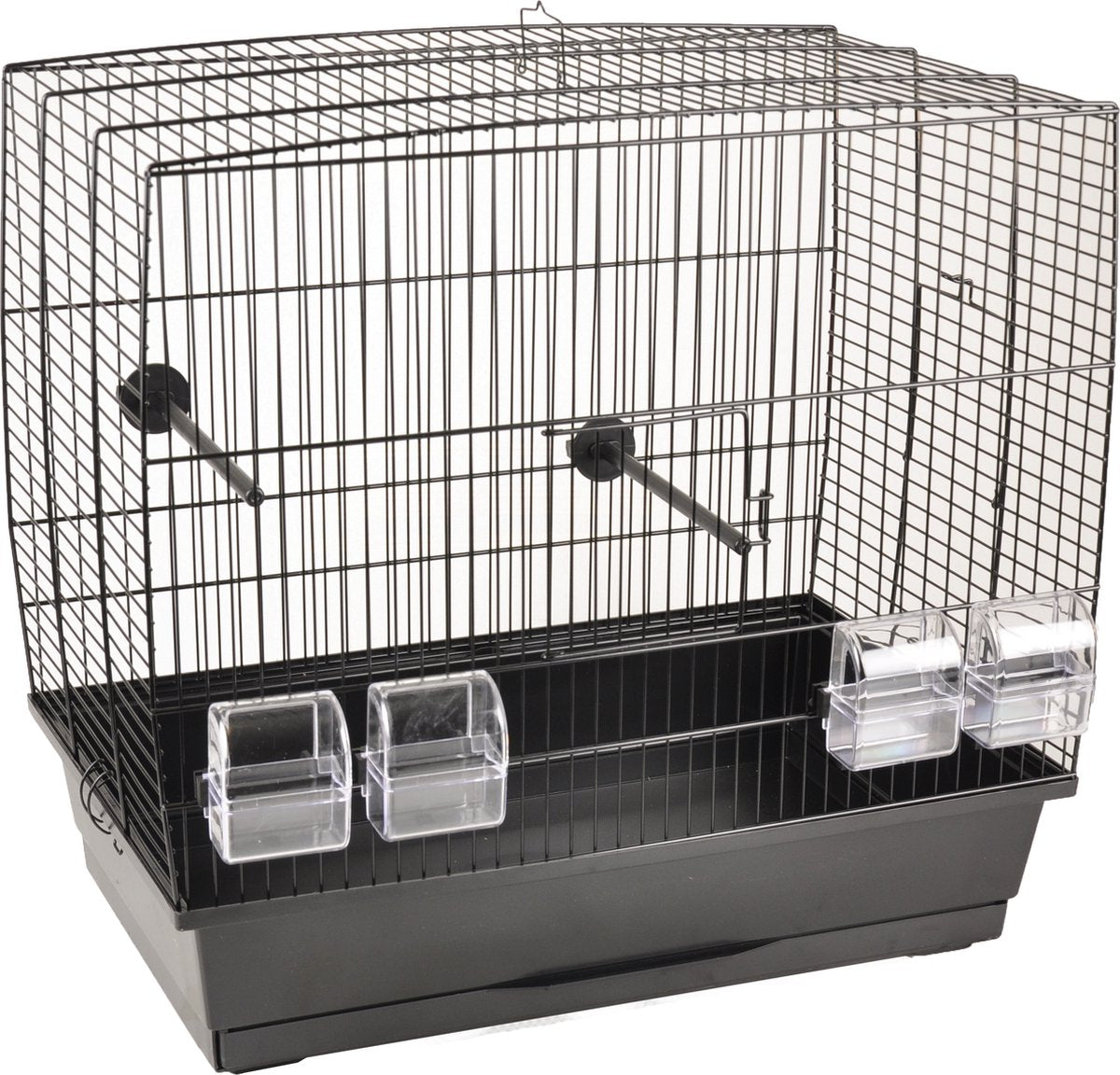 Cage à oiseaux Flamingo Selma 2 noir - noir - 55,5 x 34 x 51,5 cm