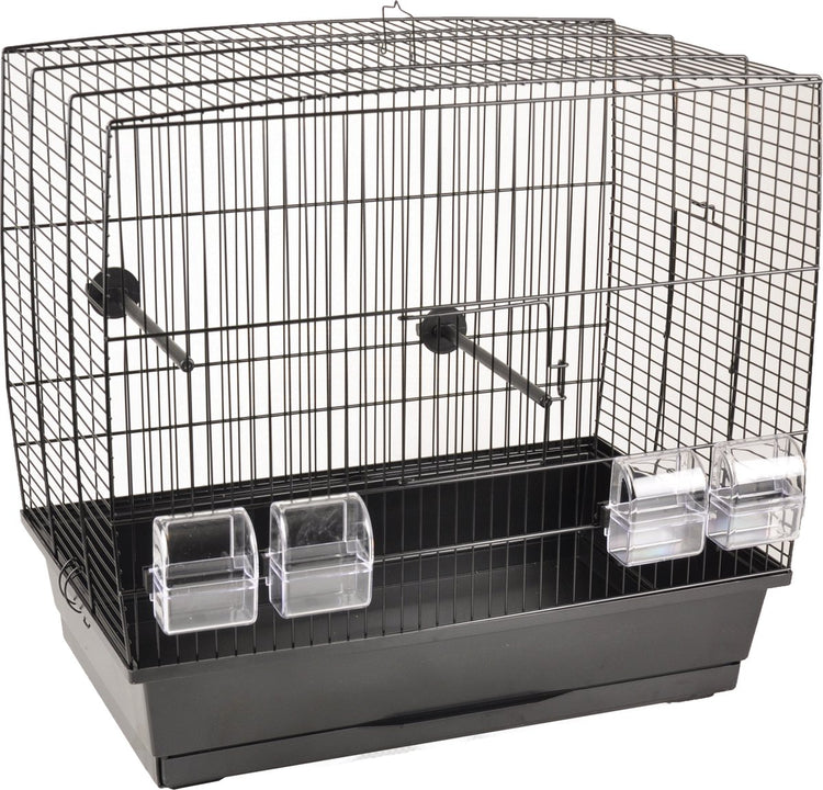Cage à oiseaux Flamingo Selma 2 noir - noir - 55,5 x 34 x 51,5 cm