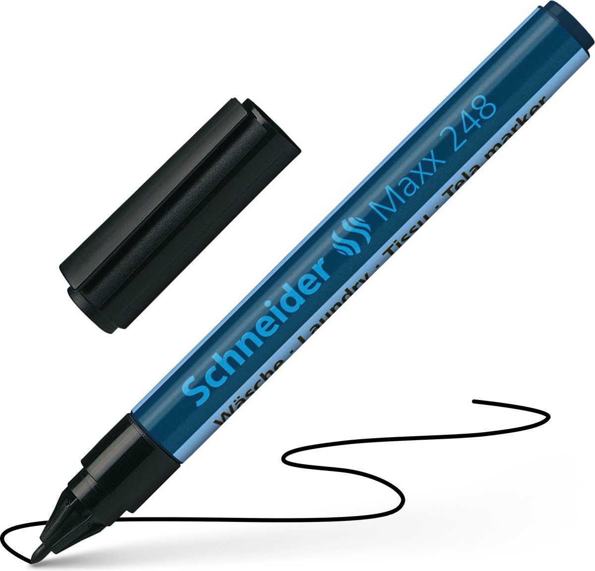 Instruments d'écriture Schneider marqueur de cire Schneider - maxx 248 - largeur de trait 1,0 mm - noir - marqueur textile - s-72481